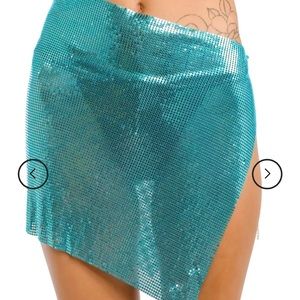 Metallic rave skirt